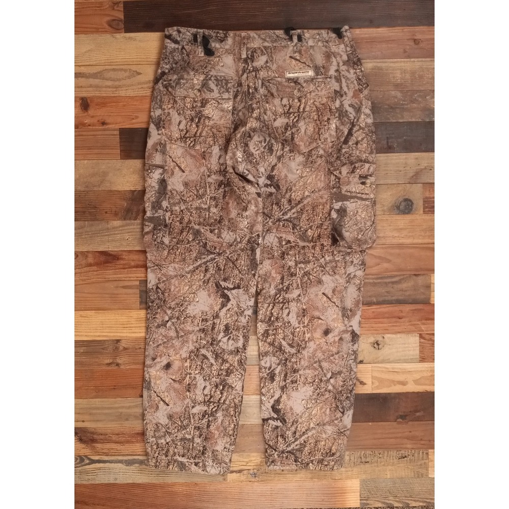 Grand Prairie Outfitters Camo Cargo Hunting Pants Vintage Fleece Mens L Cotton - Picture 4 of 6